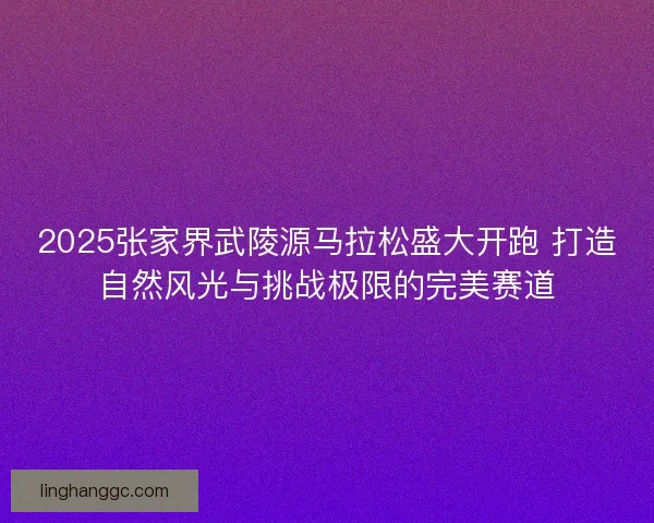 2025张家界武陵源马拉松盛大开跑 打造自然风光与挑战极限的完美赛道